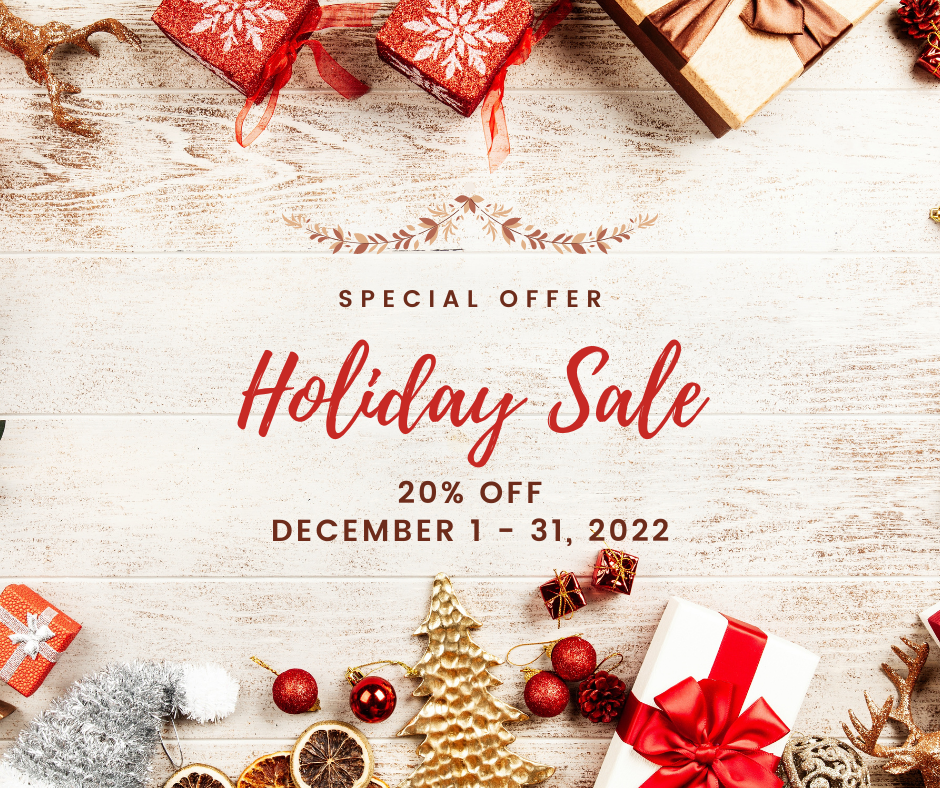 Webservio Holiday Sale image featuring 20% off